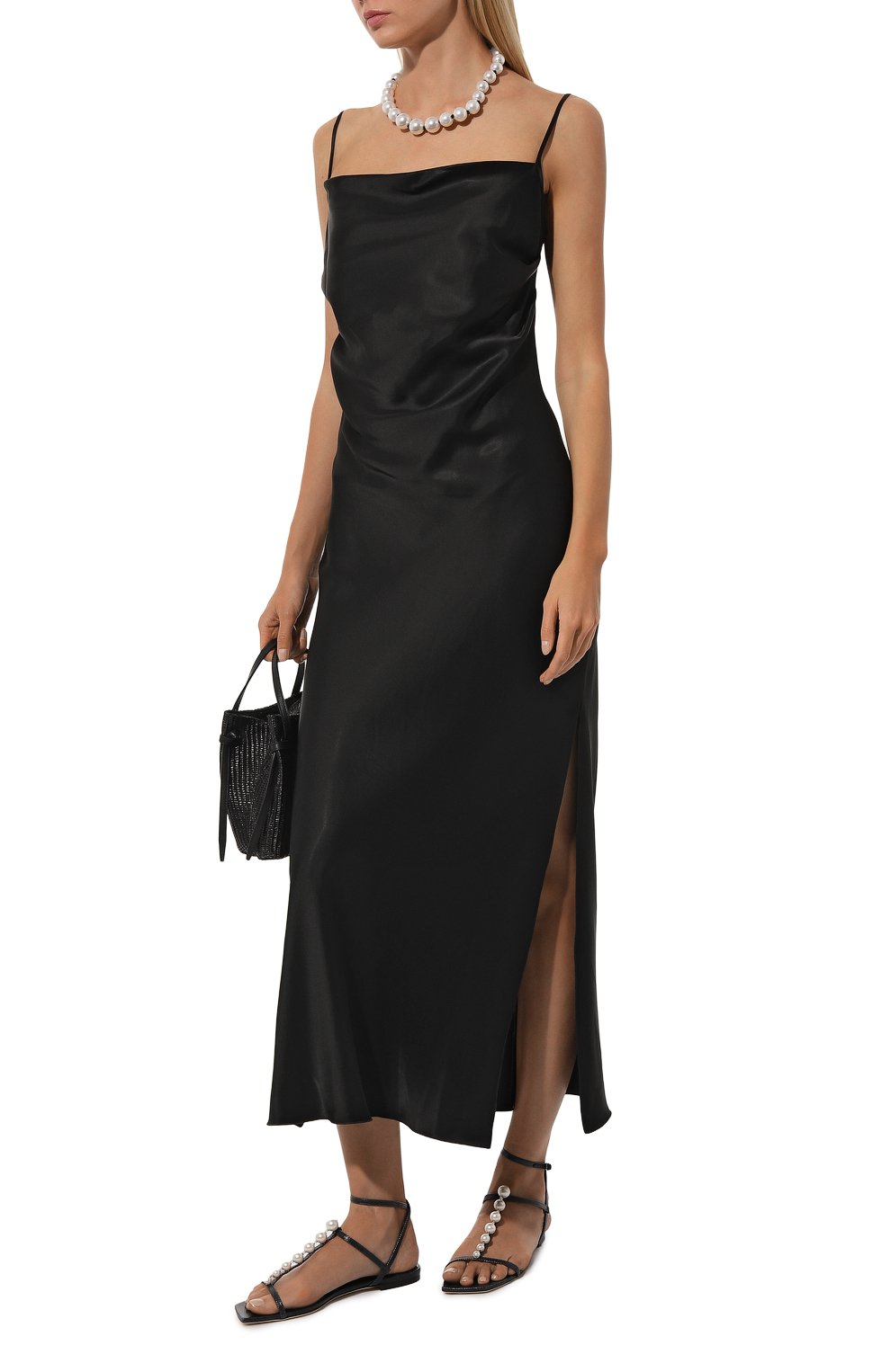 Платье NANUSHKA черного цвета по цене 68100 руб., арт. NW24CRDR04799, фото 2 Платье NANUSHKA, арт. NW24CRDR04799, фото 2