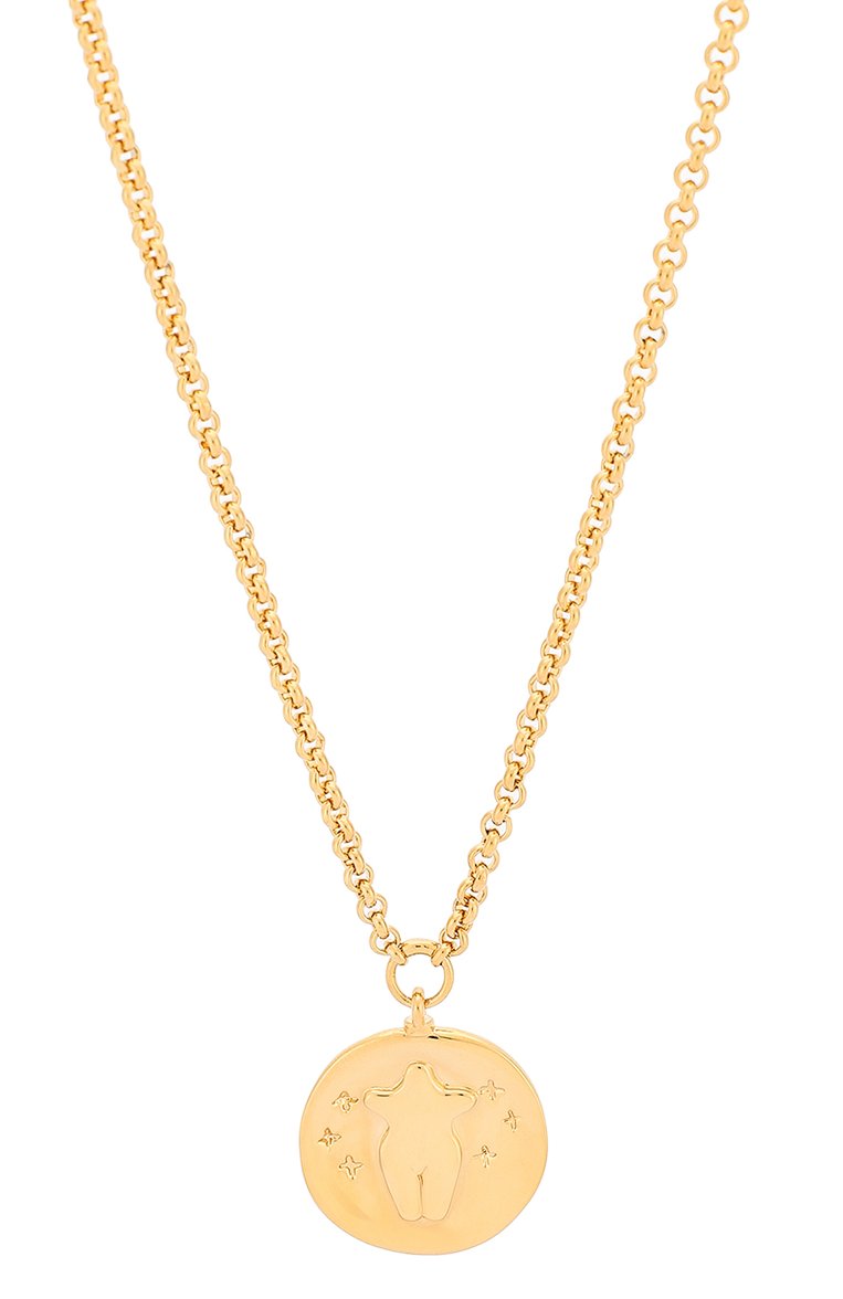 Женская колье emoji CHLOÉ золотого цвета, арт. CHC19AF012CB79DA | Фото 2 (Статус проверки: Проверена категория; Материал: Металл; Нос: Не проставлено; Региональные ограничения белый список (Axapta Mercury): Не проставлено)