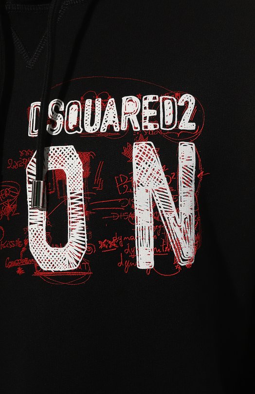 Хлопковое худи Icon Dsquared2 S79GU0113/S25516 Чёрный  S79GU0113/S25516 Фото 5