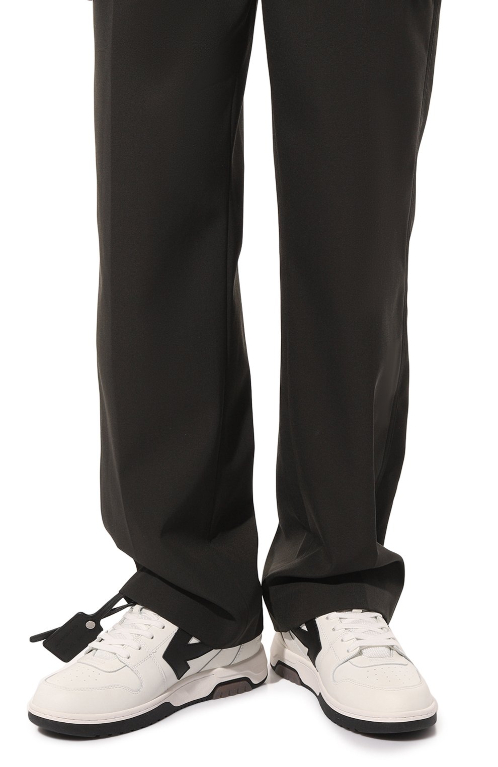 Кожаные кеды out of office OFF-WHITE, арт. OMIA189C99LEA0040110, фото 3