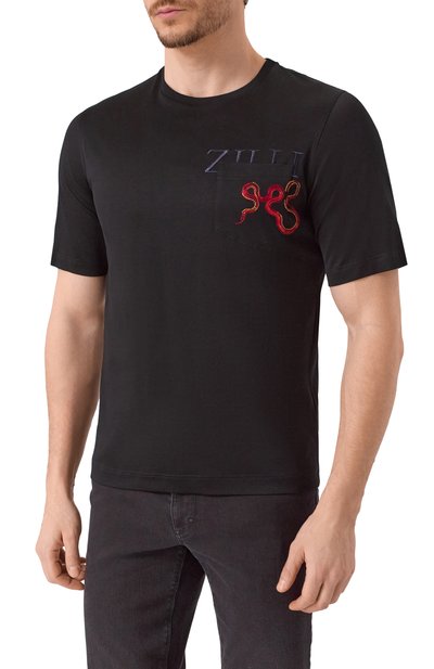 Хлопк�овая футболка ZILLI, арт. TSR03IM0100VSNAK0, фото 3
