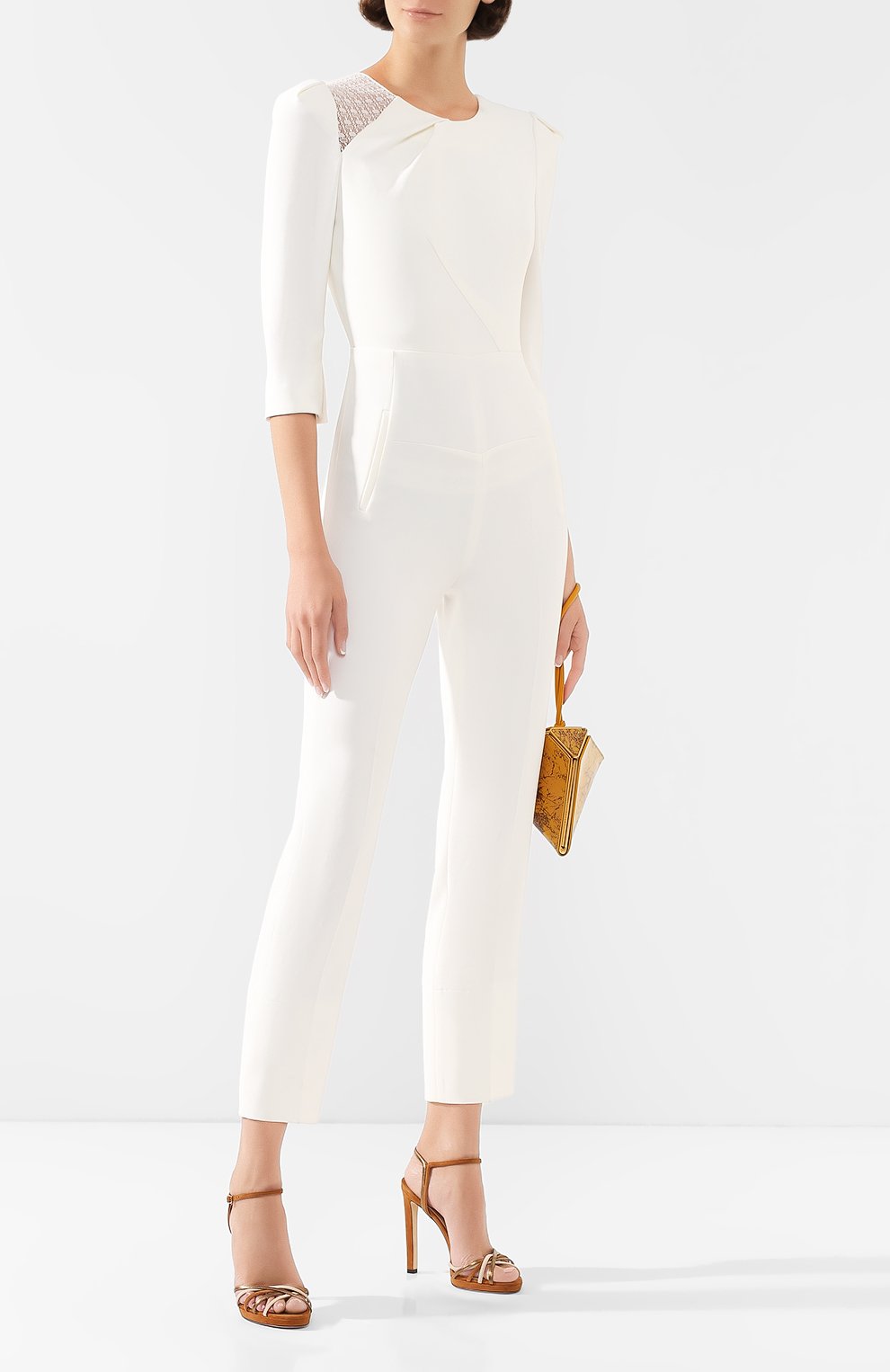 Комбинезон ROLAND MOURET белого цвета по цене 159500 руб., арт. PS20/S0847/F0382, фото 2 Комбинезон ROLAND MOURET, арт. PS20/S0847/F0382, фото 2