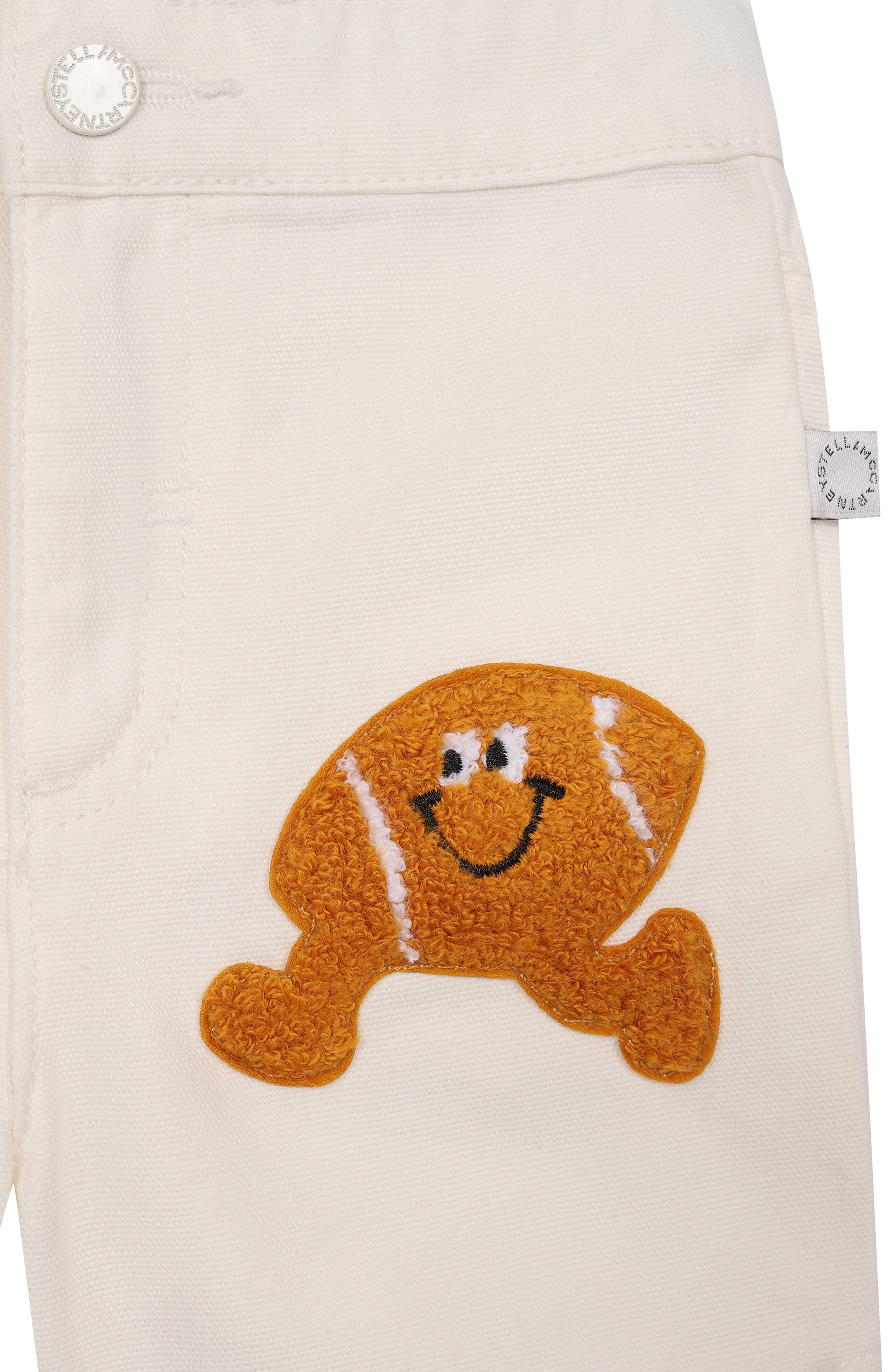 Джинсовые шорты STELLA MCCARTNEY кремового цвета по цене 10900 руб., арт. TY6649, фото 3 Джинсовые шорты STELLA MCCARTNEY, арт. TY6649, фото 3