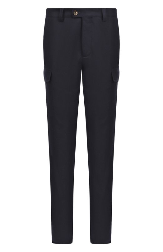 Шерстяные брюки-карго Brunello Cucinelli M038PE1890 Синий M038PE1890