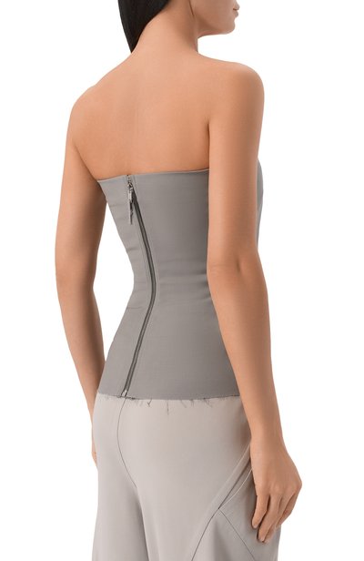 Шерстяной корсет RICK OWENS серого цвета по цене 88800 руб., арт. RP02F5127/WST, фото 4 Шерстяной корсет RICK OWENS, арт. RP02F5127/WST, фото 4
