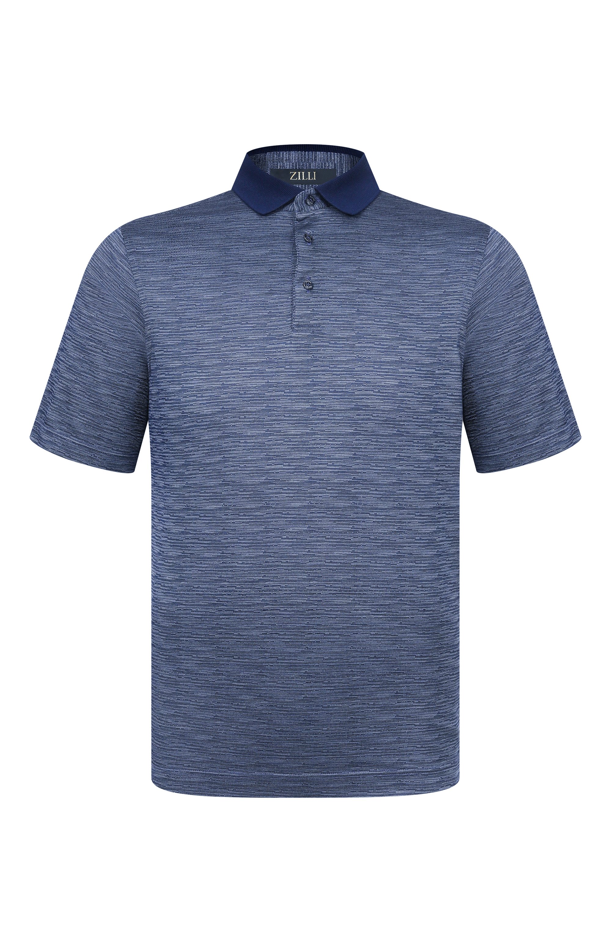 Шелковое поло ZILLI синего цвета по цене 107500 руб., арт. KBP002M0600VZLU00, фото 1 Шелковое поло ZILLI, арт. KBP002M0600VZLU00, фото 1