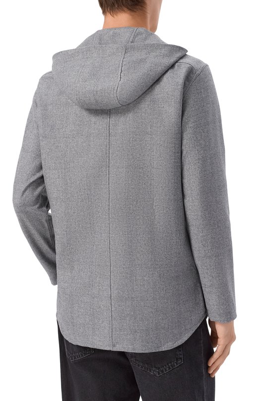 Шерстяная рубашка Kiton UMCPETEK0127G02 Серый  UMCPETEK0127G02 Фото 4