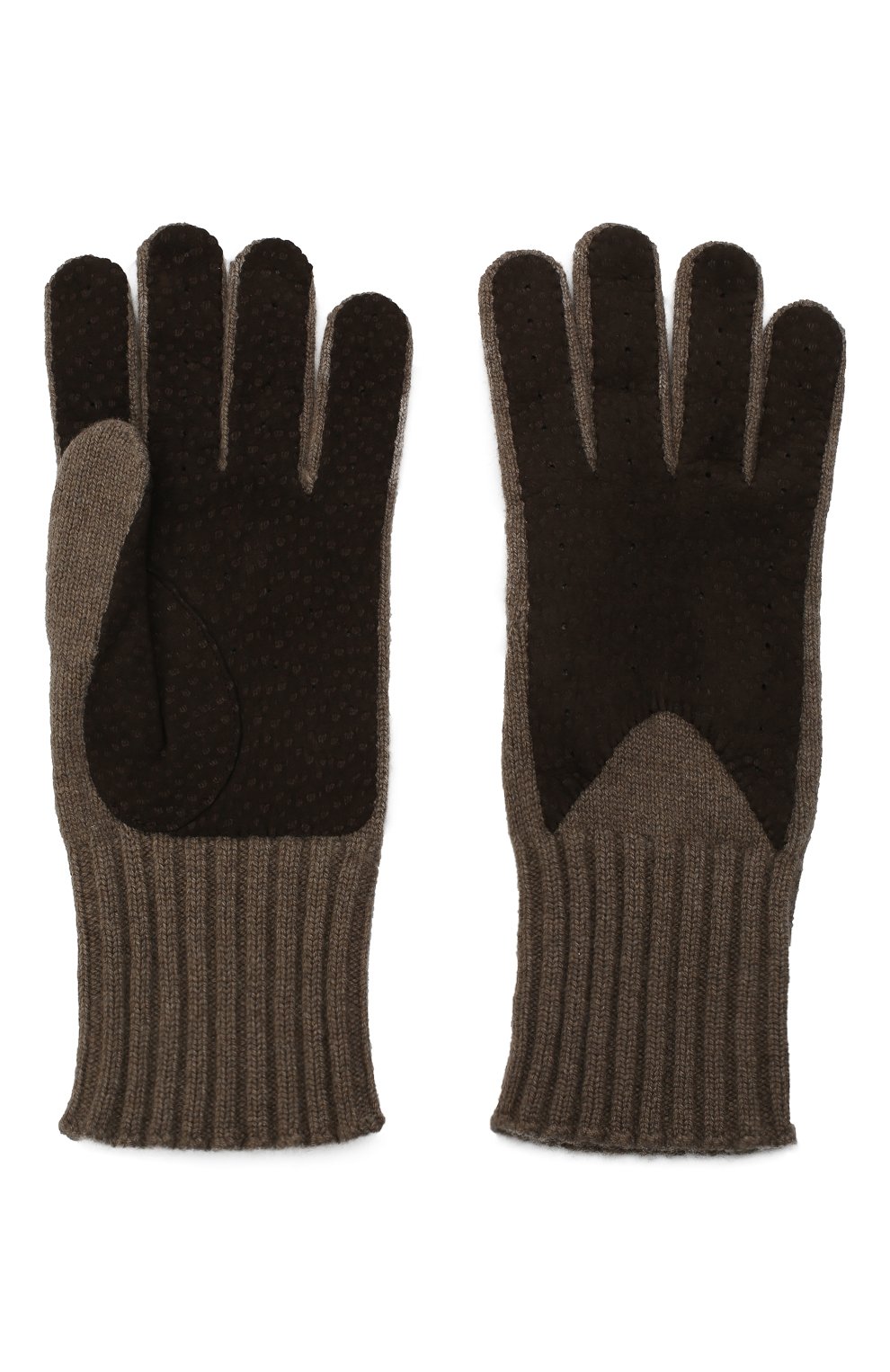 Кашемировые перчатки с отделкой из кожи LORO PIANA, арт. FAG4631, фото 2
