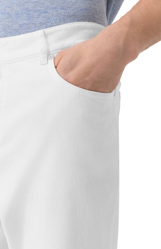 Джинсы Traditional Fit Brunello Cucinelli M277PB3210 Белый  M277PB3210 Фото 5