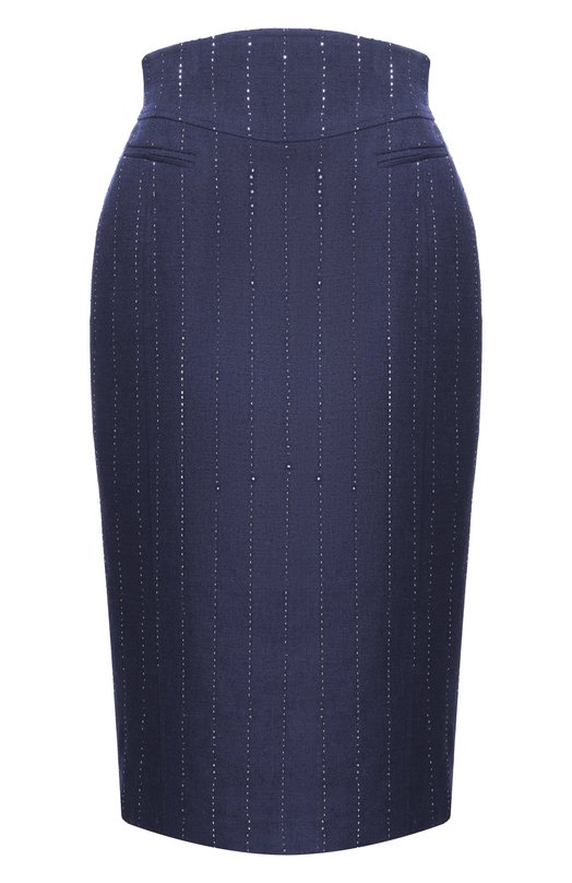 Юбка изо льна и шерсти Kiton D61220K0940 Синий D61220K0940