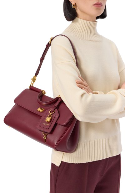 Сумка my sicily medium DOLCE & GABBANA бордового цвета по цене 324500 руб., арт. BB7782/B7321, фото 2 Сумка my sicily medium DOLCE & GABBANA, арт. BB7782/B7321, фото 2