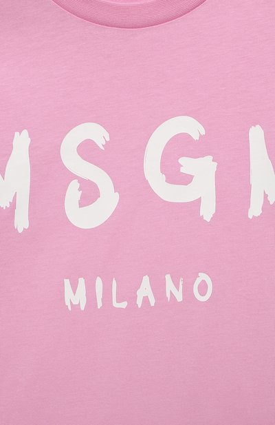 Хлопковая футболка MSGM KIDS, арт. F3MSJUTH011, фото 3