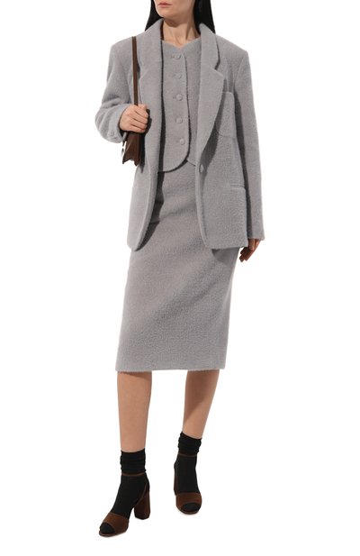 Жакет LESYANEBO серого цвета по цене 38000 руб., арт. FW23/H-415/CNC, фото 2 Жакет LESYANEBO, арт. FW23/H-415/CNC, фото 2