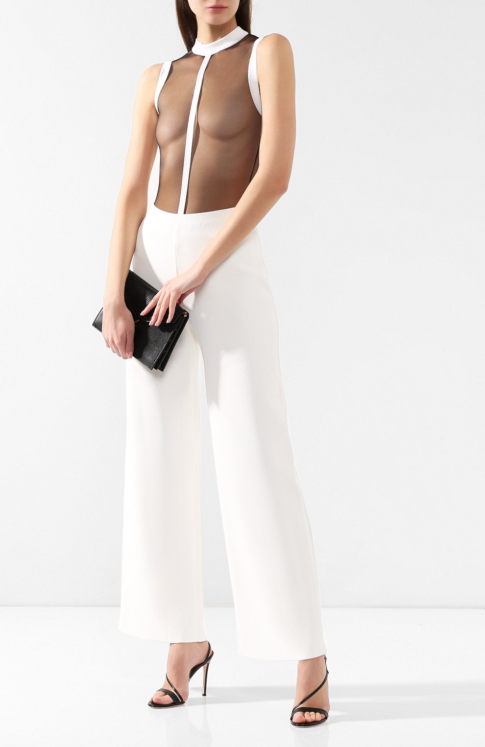 Боди BALMAIN черно-белого цвета по цене 142500 руб., арт. RF00929/K372, фото 2 Боди BALMAIN, арт. RF00929/K372, фото 2