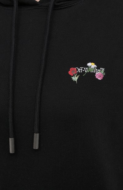 Хлопковое худи OFF-WHITE черного цвета по цене 67100 руб., арт. 0WBB035R21JER003, фото 5 Хлопковое худи OFF-WHITE, арт. 0WBB035R21JER003, фото 5