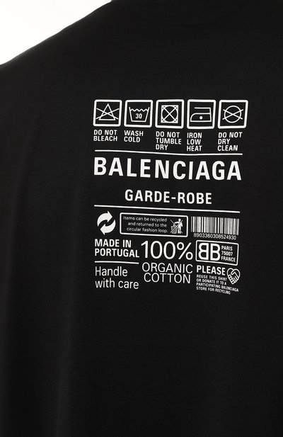 Хлопковая футболка BALENCIAGA, арт. 724514 TNVL9, фото 5