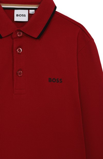 Хлопковое поло BOSS, арт. J52330, фото 3