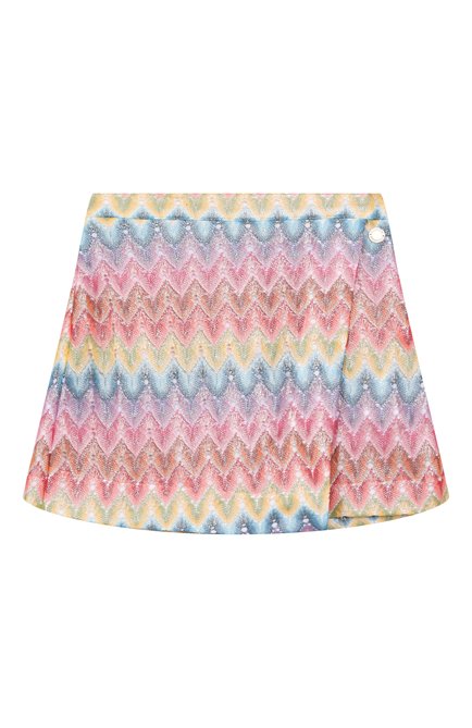 Детские юбка-шорты MISSONI разноцветного цвета, арт. MW7A61/Q0075/12-16 | Фото 1 (Материал внешний: Хлопок; Нос: Не проставлено; Материал сплава: Проставлено; Материал подклада: Хлопок)