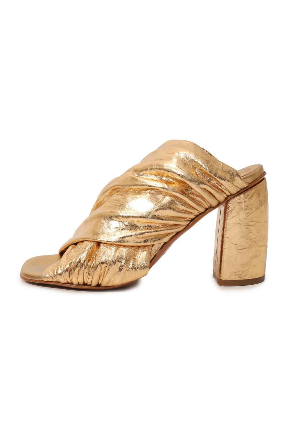 Кожаные мюли FORTE_FORTE золотого цвета по цене 56450 руб., арт. 10227, фото 4 Кожаные мюли FORTE_FORTE, арт. 10227, фото 4