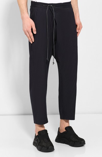 Брюки из смеси льна и вискозы KAZUYUKI KUMAGAI темно-синего цвета по цене 30950 руб., арт. KP91-017, фото 3 Брюки из смеси льна и вискозы KAZUYUKI KUMAGAI, арт. KP91-017, фото 3