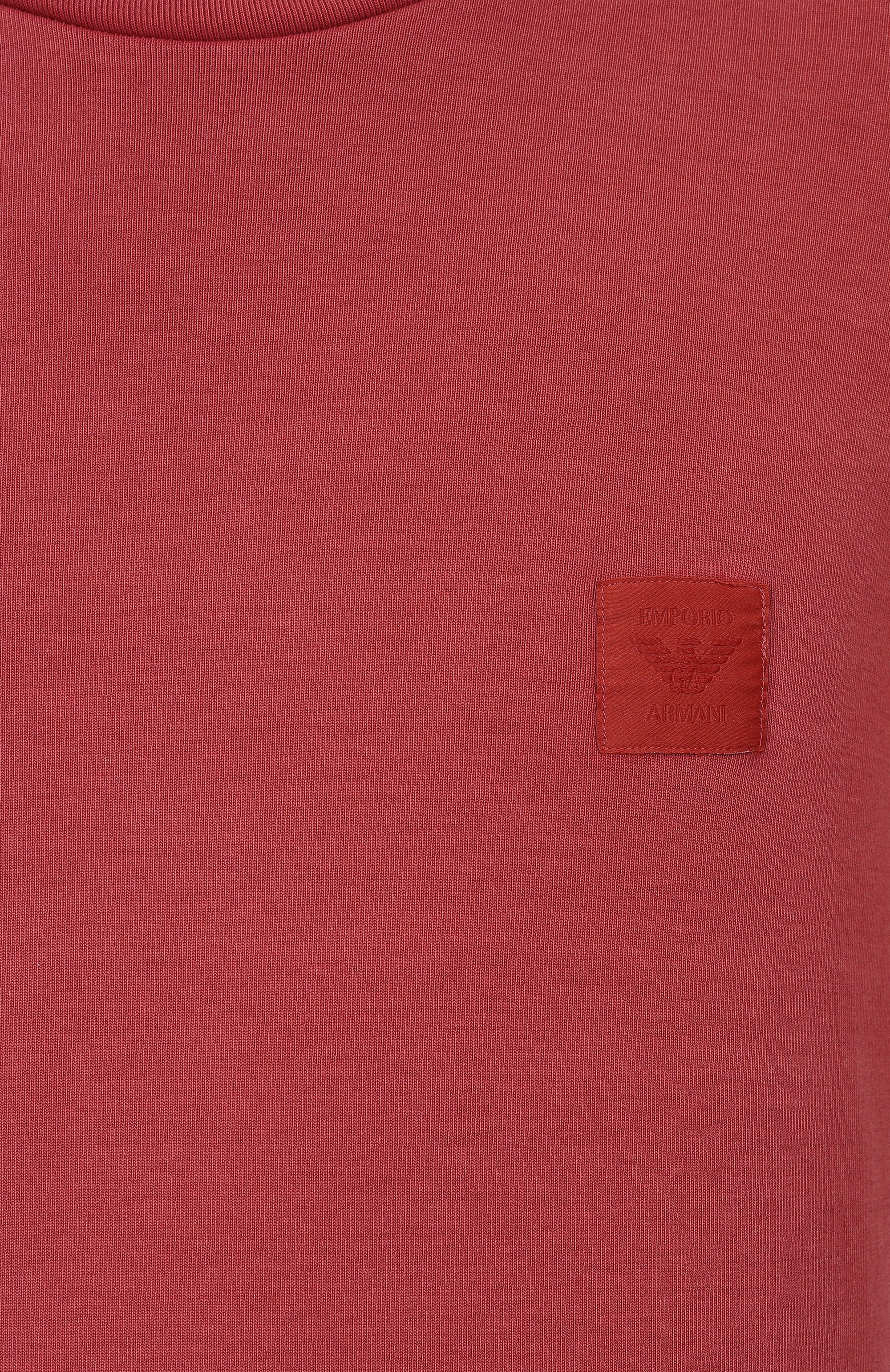 Хлопковый свитшот EMPORIO ARMANI красного цвета по цене 14250 руб., арт. EM000522/AF10786, фото 6 Хлопковый свитшот EMPORIO ARMANI, арт. EM000522/AF10786, фото 6