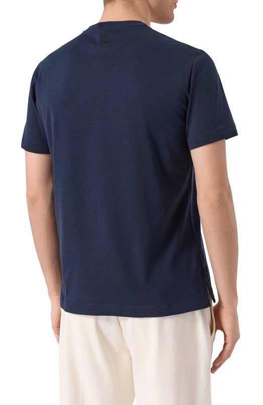 Футболка из шелка и хлопка Colombo TS00404/M0146-J0 Синий  TS00404/M0146-J0 Фото 4