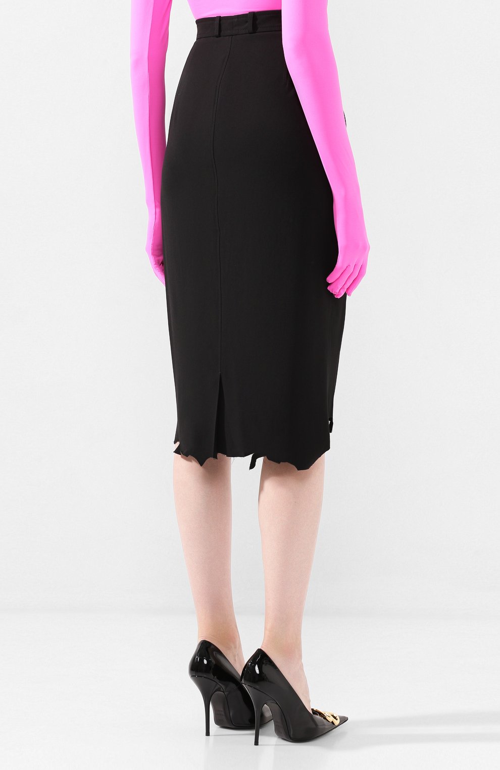 Юбка из смеси вискозы и шерсти VETEMENTS, арт. WAH20SK400/BLACK, фото 4