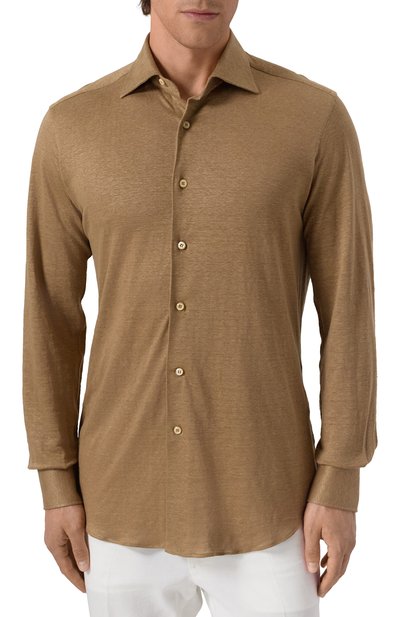 Льняная рубашка MVST, арт. SLIM/GABRIELLE/R0UND/800-JERSEY, фото 3