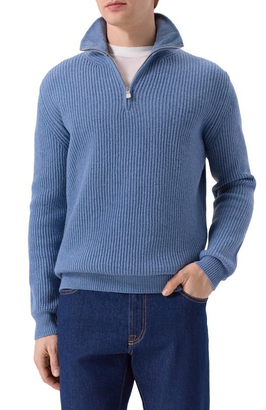 Шерстяной свитер Andrea Campagna M5625-6141 Голубой  M5625-6141 Фото 3