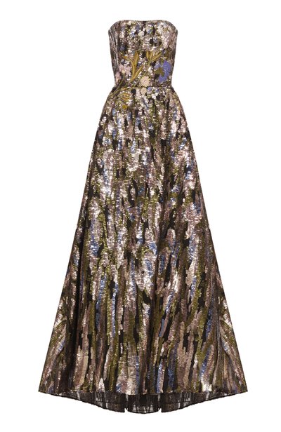 Женское платье с отделкой пайетками ELIE SAAB, арт. D1179EP26/YA072
