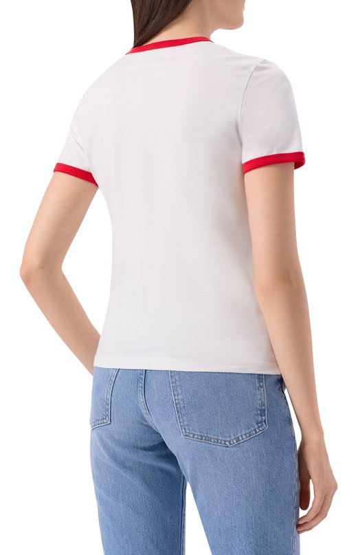 Хлопковая футболка Casablanca W-SP26-JTS-049-02-EX-BC Белый  W-SP26-JTS-049-02-EX-BC Фото 4