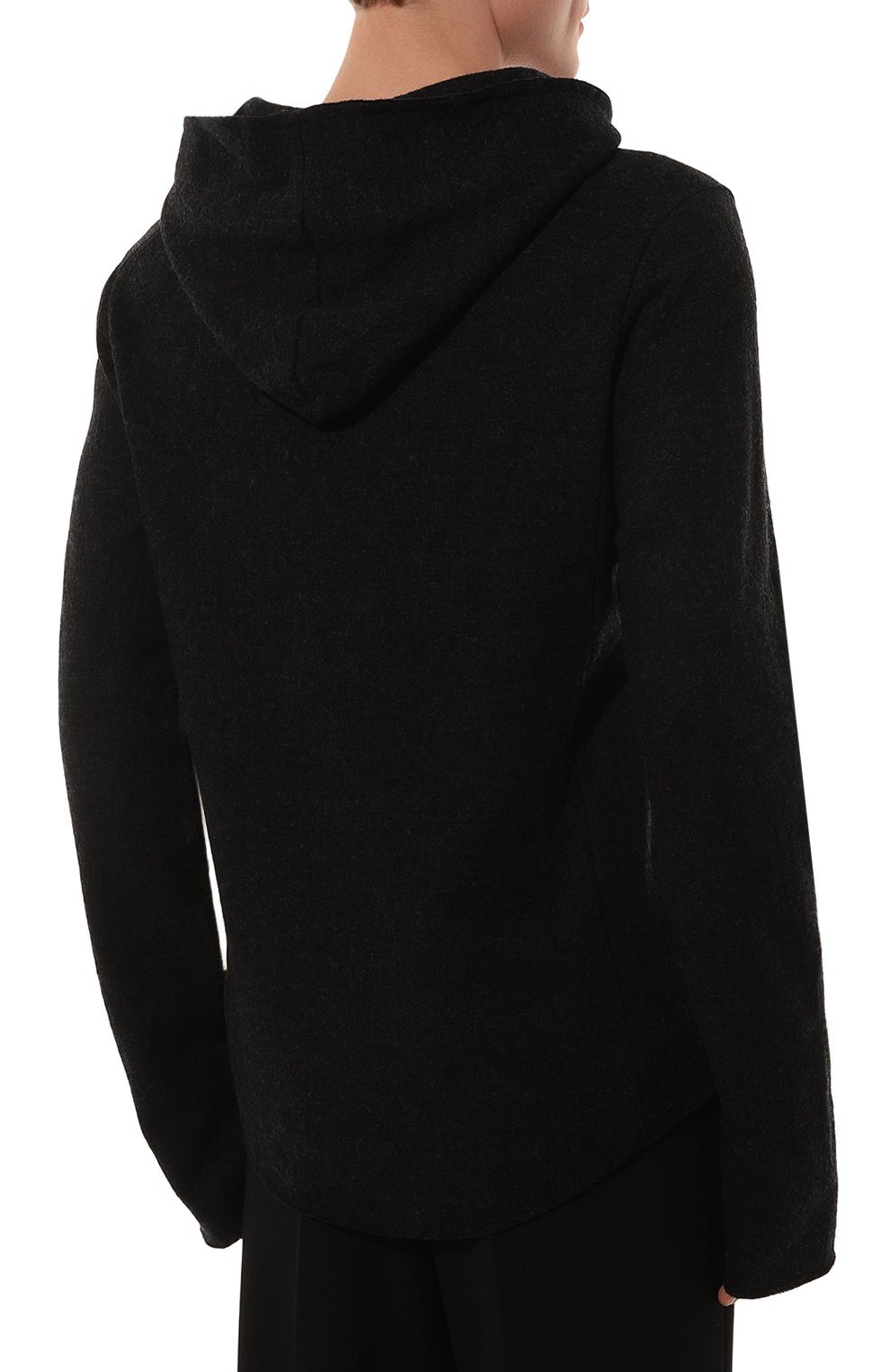 Шерстяное худи HANNES ROETHER темно-серого цвета по цене 42050 руб., арт. H0036DY.502/110463, фото 4 Шерстяное худи HANNES ROETHER, арт. H0036DY.502/110463, фото 4