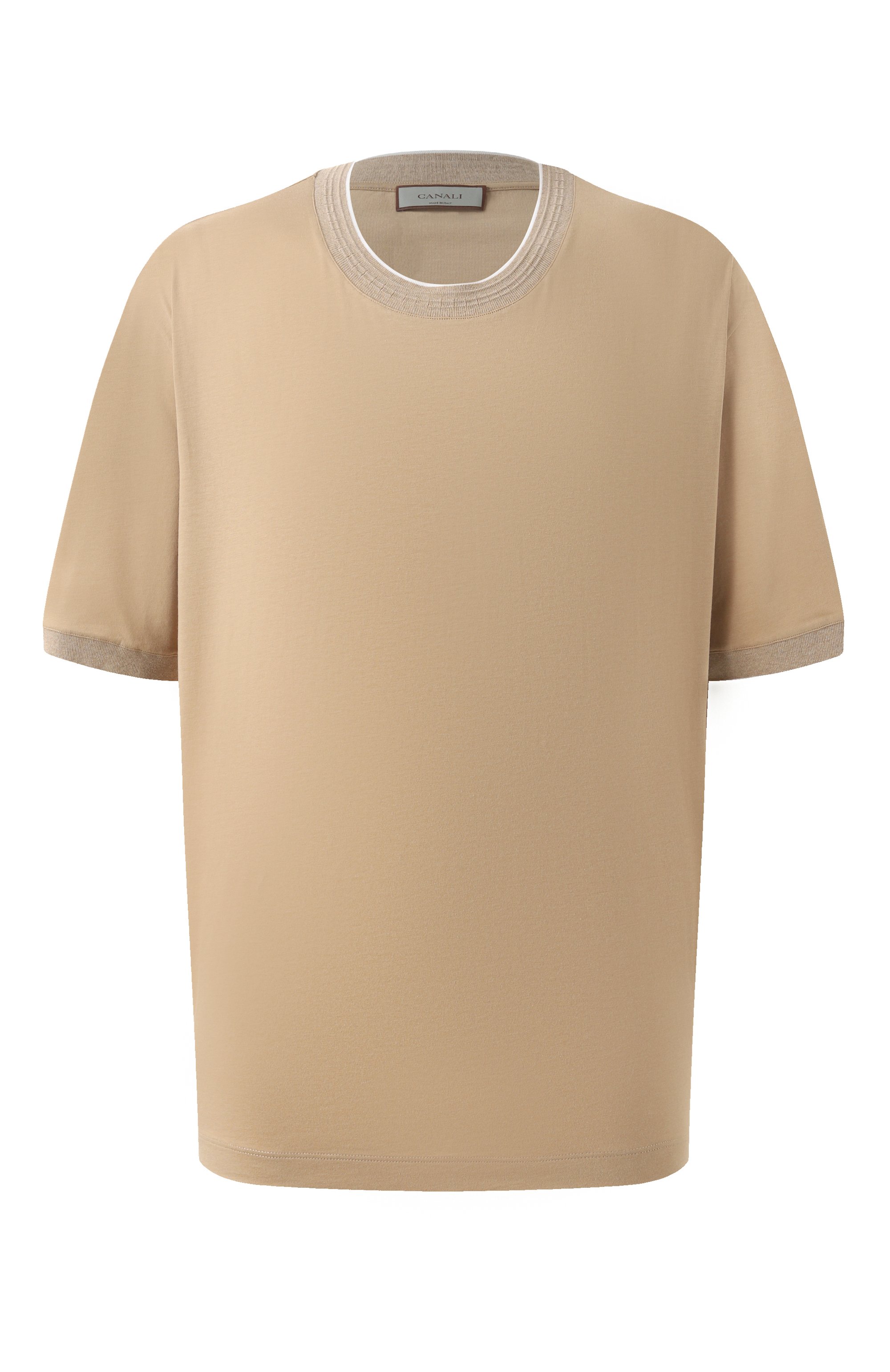 Футболка из хлопка и лиоцелла CANALI, арт. T0866B/MJ02241, фото 1