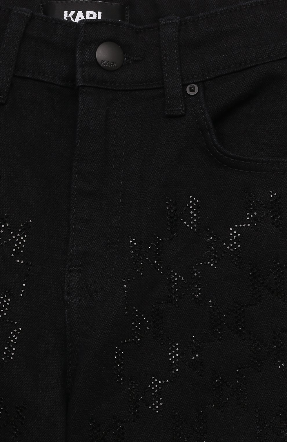 Джинсы KARL LAGERFELD KIDS черного цвета по цене 13700 руб., арт. Z30208, фото 3 Джинсы KARL LAGERFELD KIDS, арт. Z30208, фото 3