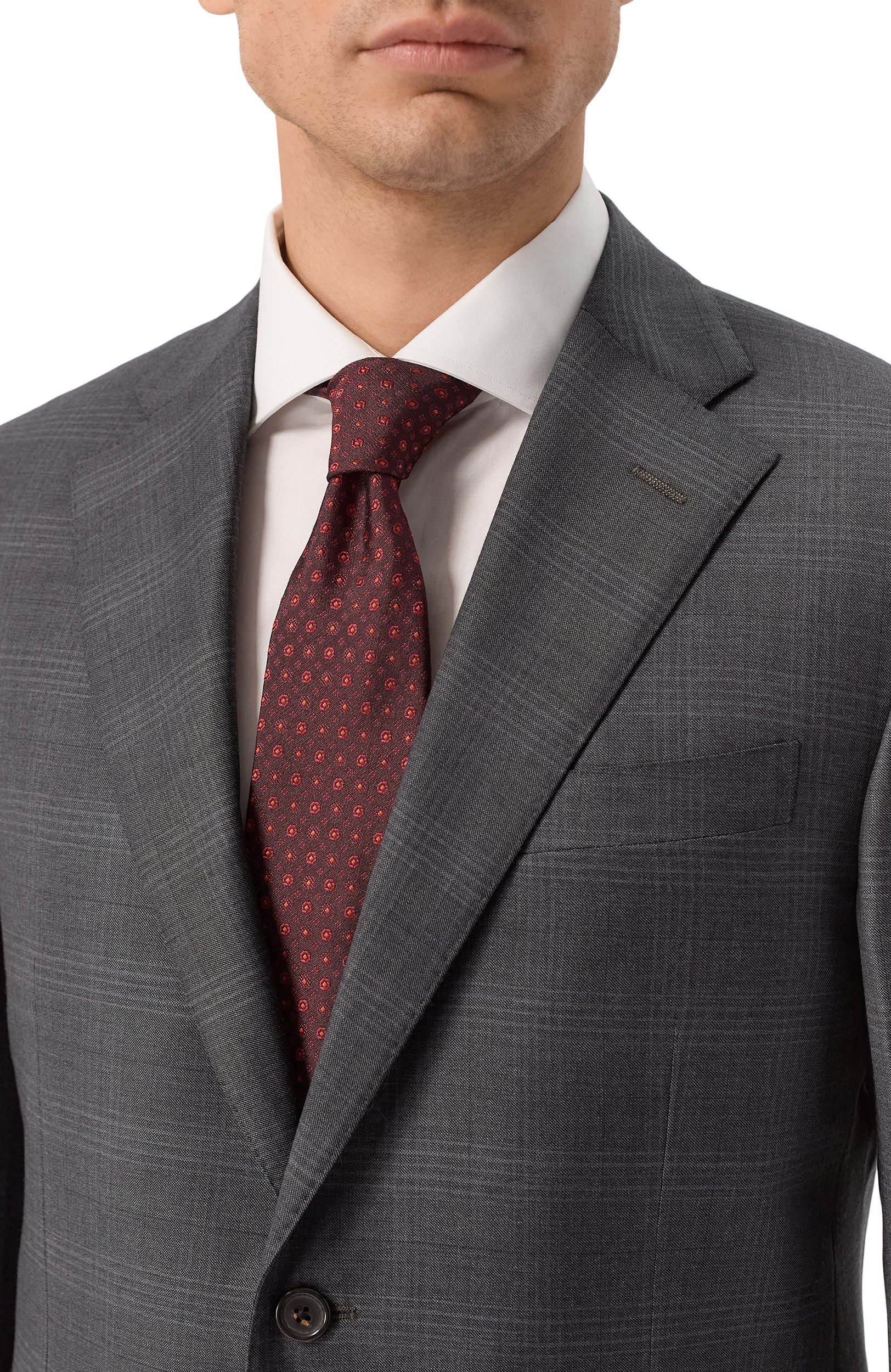Шелковый галстук KITON бордового цвета по цене 41650 руб., арт. UCRVKPC02M83, фото 2 Шелковый галстук KITON, арт. UCRVKPC02M83, фото 2