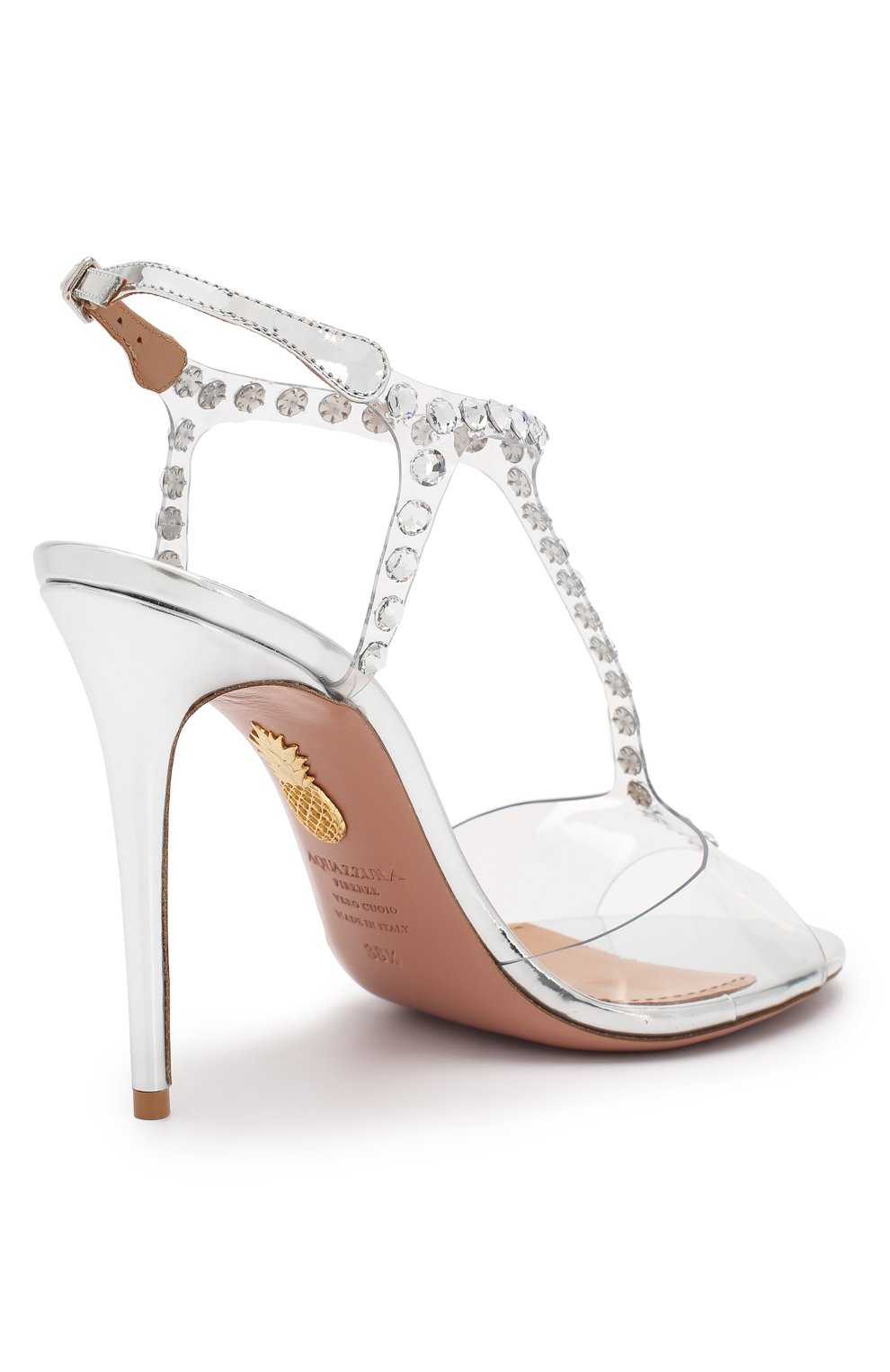 Прозрачные босоножки shine AQUAZZURA серебряного цвета по цене 59950 руб., арт. SHNHIGS0-SPP-CCC, фото 4 Прозрачные босоножки shine AQUAZZURA, арт. SHNHIGS0-SPP-CCC, фото 4