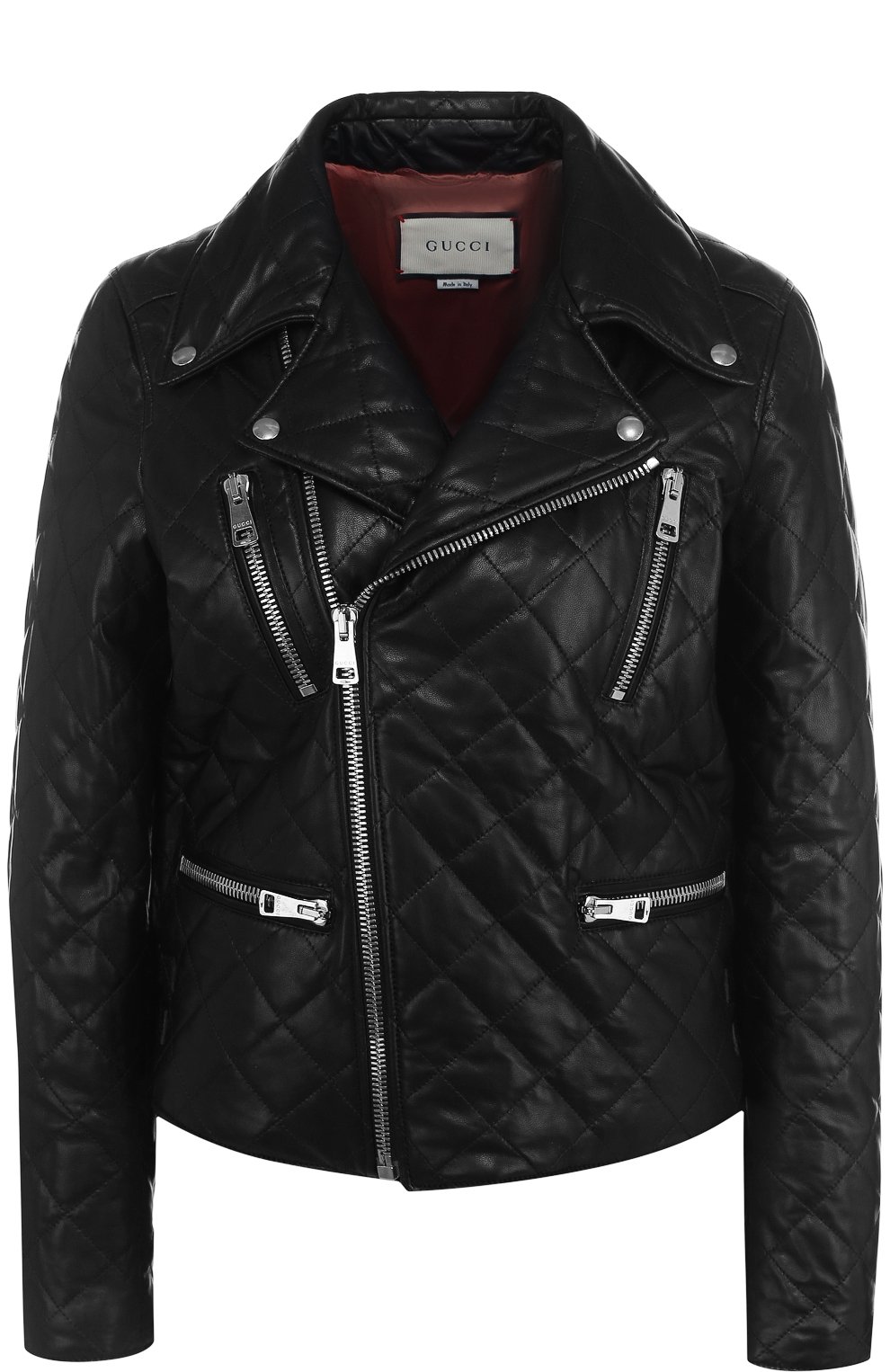 Стеганая кожаная куртка с декорированной спинкой GUCCI, арт. 502674/XG576, фото 1