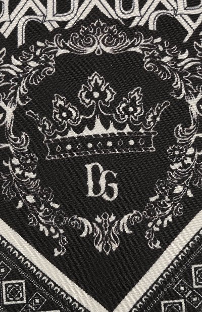 Шелковый галстук DOLCE & GABBANA черно-белого цвета по цене 23450 руб., арт. GT149E/G0WLM, фото 3 Шелковый галстук DOLCE & GABBANA, арт. GT149E/G0WLM, фото 3