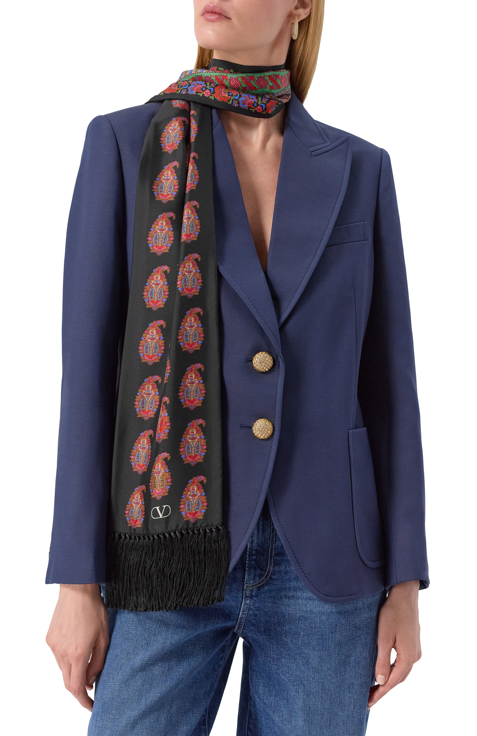 Шелковый шарф VALENTINO, арт. 7W2E600A/KTG, фото 2