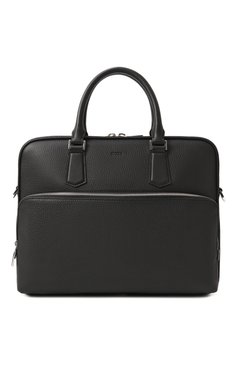 Мужская портфель BOSS черного цвета, арт. 50529293 | Фото 1 (Размер: large; Материал: Натуральная кожа; Ремень/цепочка: На ремешке; Сумки-технические: Портфели)