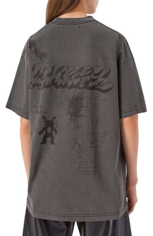 Хлопковая футболка DOMREBEL BIG KISS T-SHIRT Серый  BIG KISS T-SHIRT Фото 4