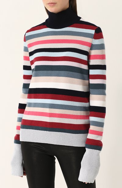 Шерстяной свитер в полоску с высоким воротником MRZ, арт. FW17-0700, фото 3