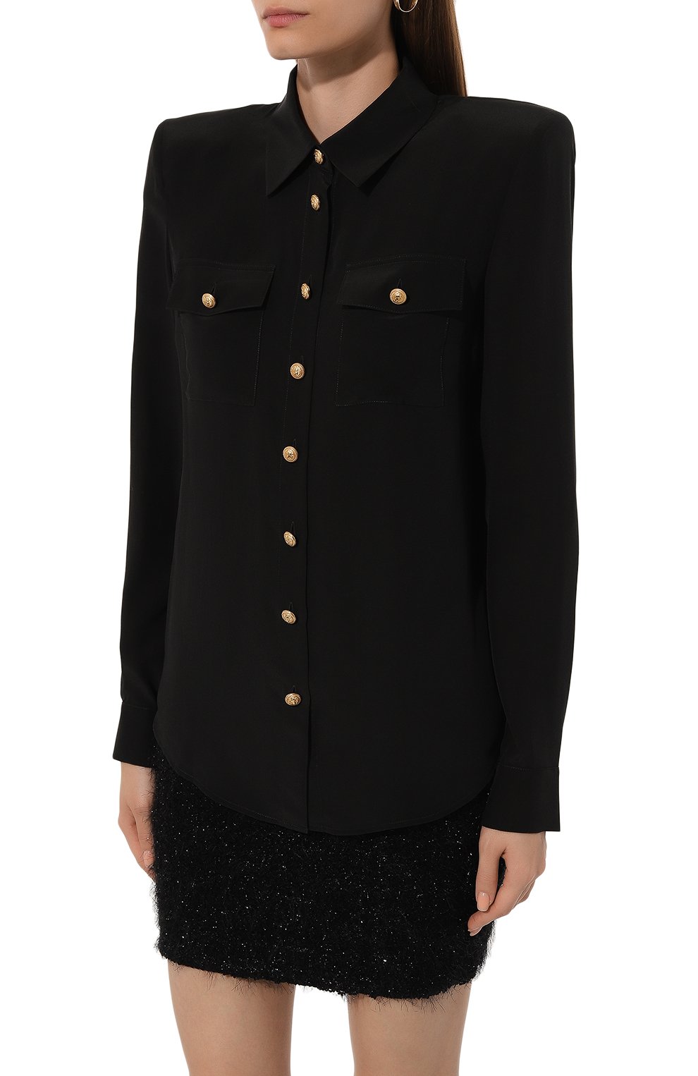 Шелковая рубашка BALMAIN, арт. DF1HS050/SD42, фото 3