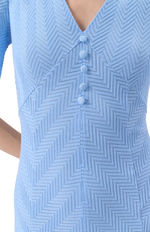 Платье из хлопка и вискозы Missoni DS25SG1J/BR00JC Голубой  DS25SG1J/BR00JC Фото 5