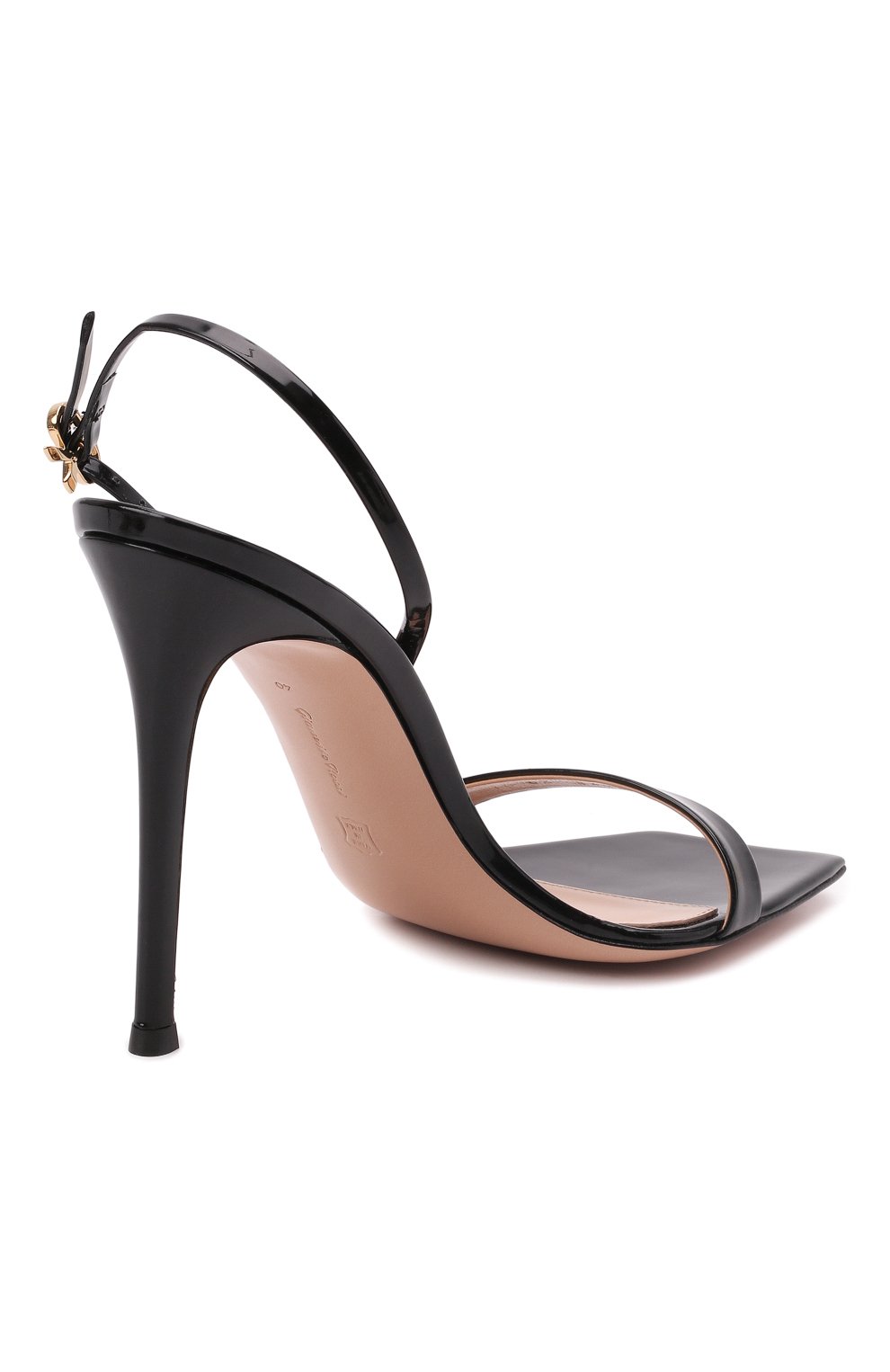 Кожаные босоножки stiletto 105 GIANVITO ROSSI черного цвета по цене 95050 руб., арт. G32088.15RIC.VERNER0, фото 5 Кожаные босоножки stiletto 105 GIANVITO ROSSI, арт. G32088.15RIC.VERNER0, фото 5