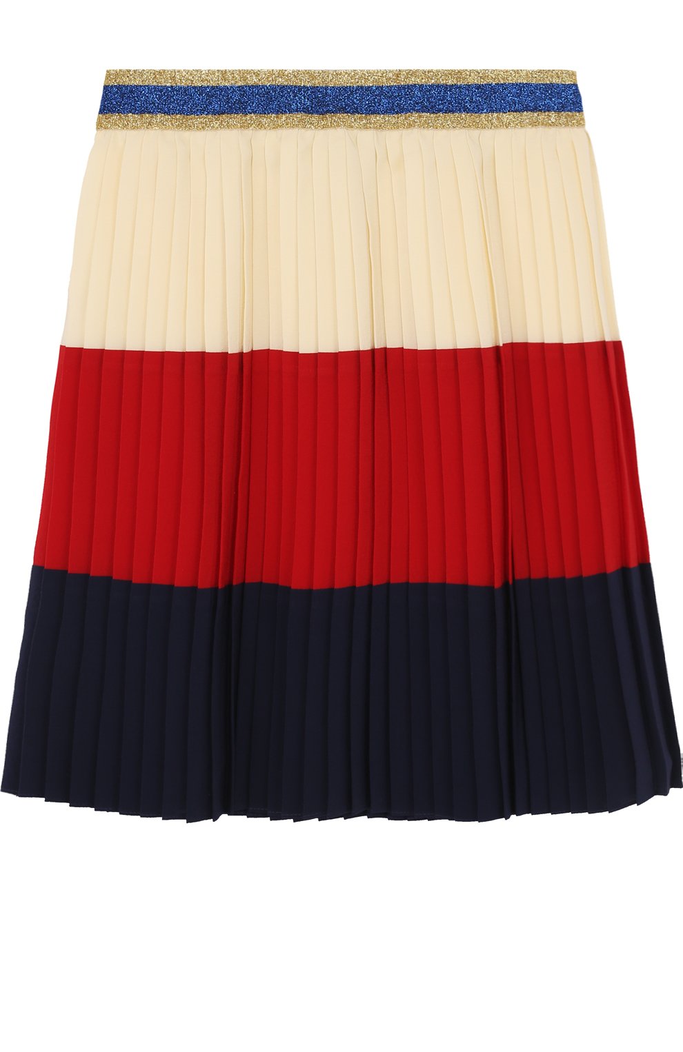 Плиссированная юбка с металлизированной отделкой на поясе GUCCI, арт. 495617/ZB622, фото 1