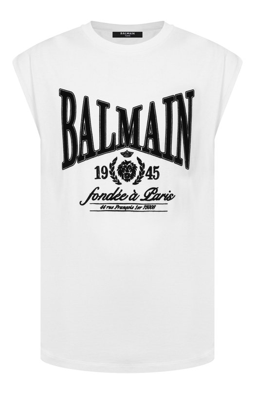 Хлопковая майка Balmain GH1ED006/GF46 Белый GH1ED006/GF46