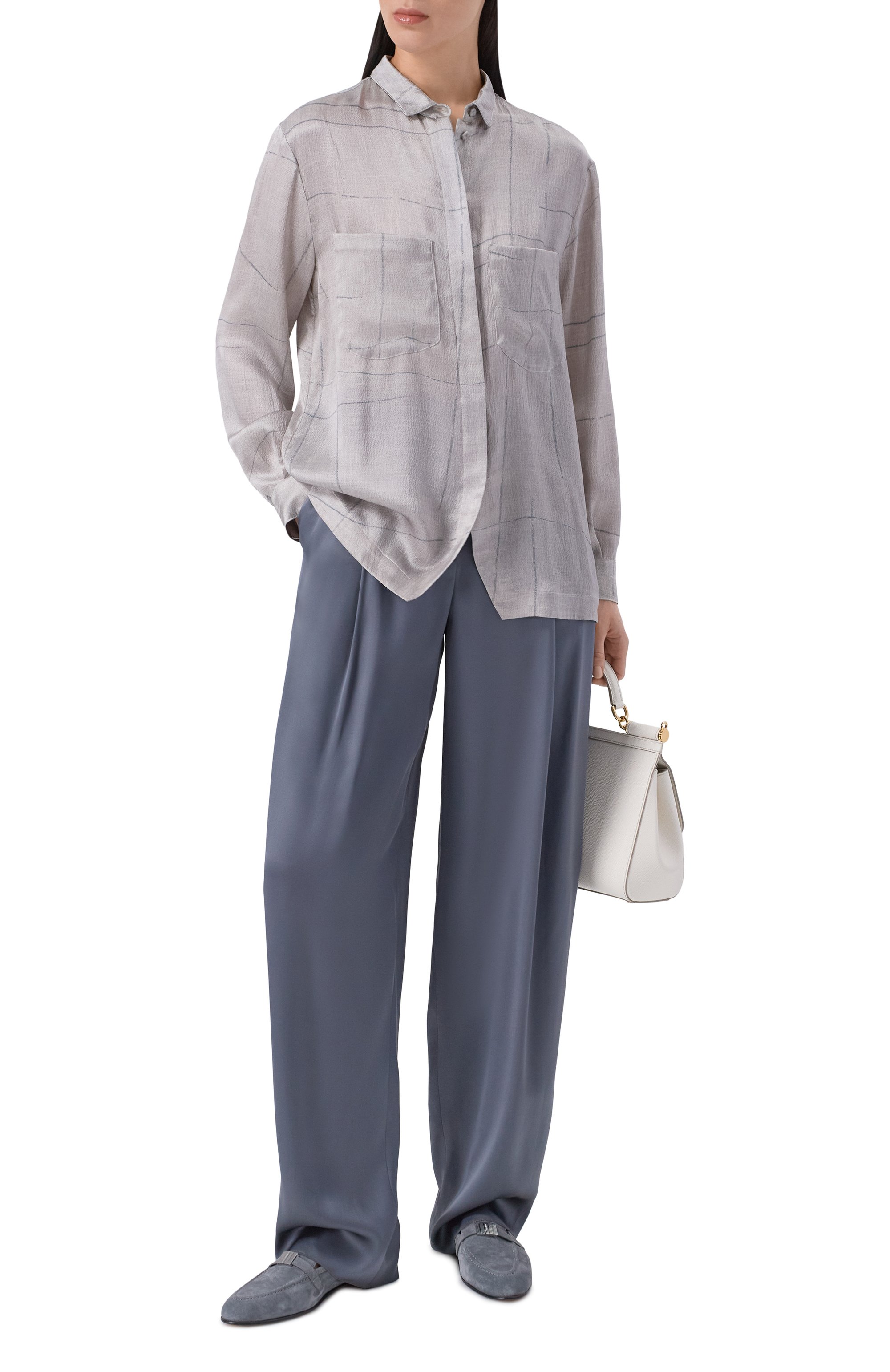 Шелковые брюки GIORGIO ARMANI, арт. GW002793/TE10101, фото 2