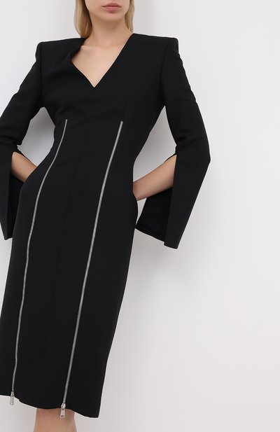 Платье из смеси шерсти и шелка ALEXANDER MCQUEEN, арт. 593185/QJAAA, фото 3
