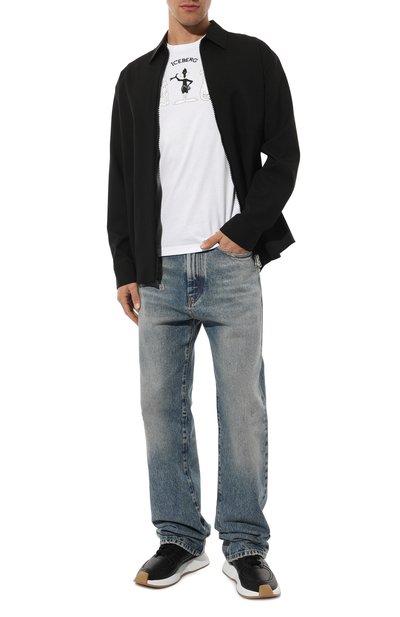 Хлопковая футболка ICEBERG белого цвета по цене 19150 руб., арт. 19E I1P0/F01B/6301, фото 2 Хлопковая футболка ICEBERG, арт. 19E I1P0/F01B/6301, фото 2